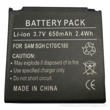 3.7V/650mAh Mobile Phone Battery, Suitable for Samsung SGH-C170 and C180